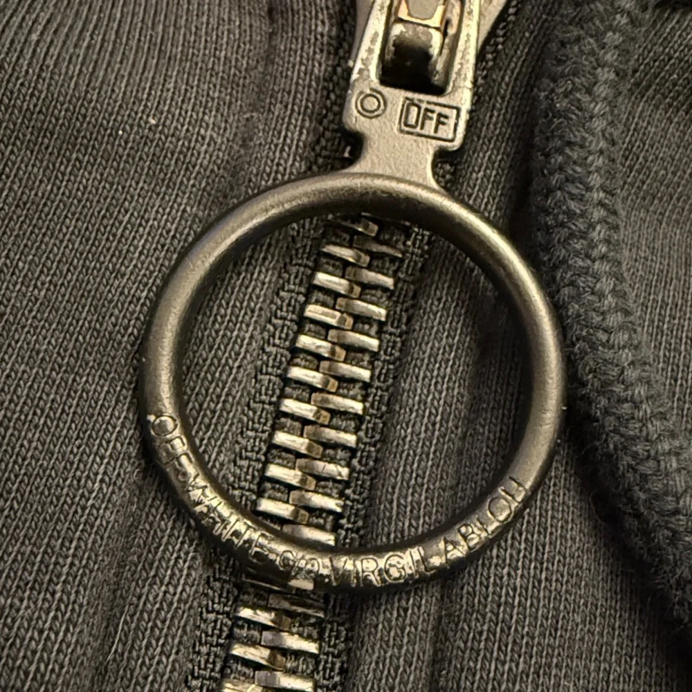 Off-White Black Hoodie with Green Leaf Accents size L - Picture 10 of 15